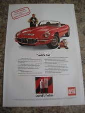 AUTOGLYM DAVID WILLIAMS V12 E-TYPE JAGUAR CAR 1990 ADVERT A4 SIZE FILE 18