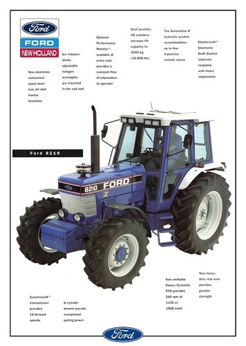 Ford tractor 8210 new - new, holland
