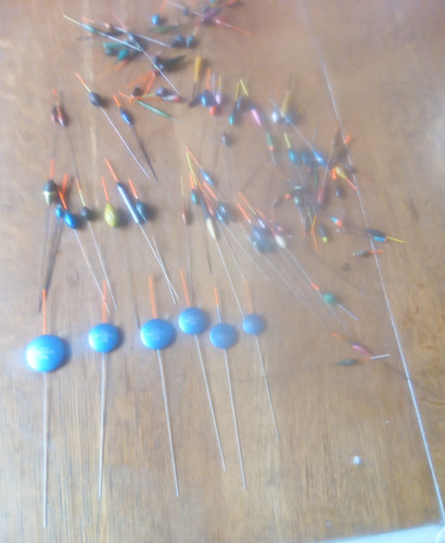 Joblot used pole floats - joblot, of