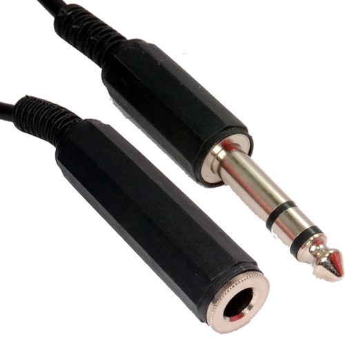 35mm screened stereo jack - 6.35mm,