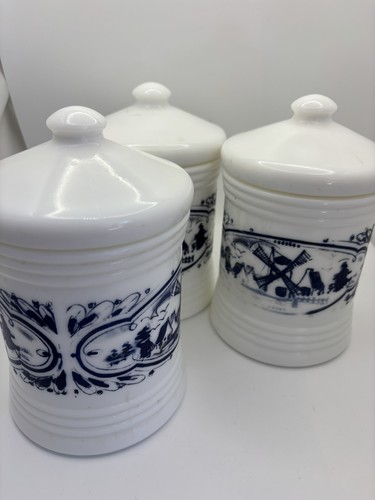 Blue white milk glass - 3, x