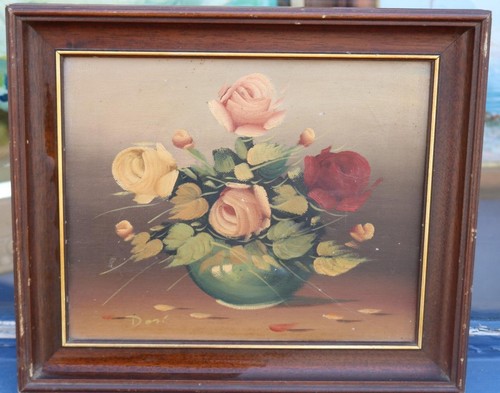 Vintage oil painting still - oil,