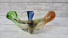 Czech Multicoloured Art Glass Rhapsody Ashtray by Frantisek Zemek. PS
