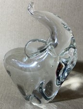 Clear Glass Elephant Ornament