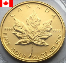 1/10 Oz Maple Solid 24ct Gold Coin 999.9 Pure Fine Bullion