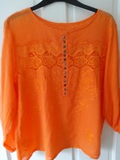  Womens Orange Indian Cotton