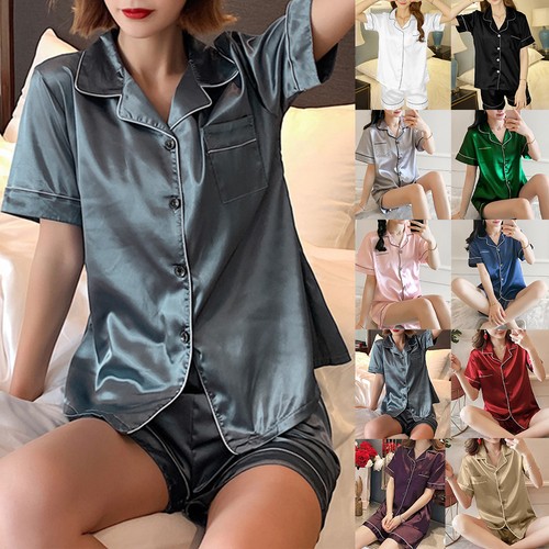 Womens satin silk pyjamas - satin,
