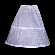 Flower Girls 2 Hoops White Underskirt 65cm Wedding Petticoat Children Kids Elast