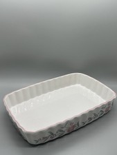 BHS Jasmine Simpsons White Ovenstone Baking Tray Dish Floral Printed Pattern