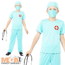 Surgeon Boys Fancy Dress Doctor Uniform Occupations Childrens Kid Costume Outfit