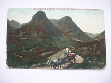 Glencoe postcard - Coach and Horses. Near Ballachulish, Onich, Tyndrum etc.