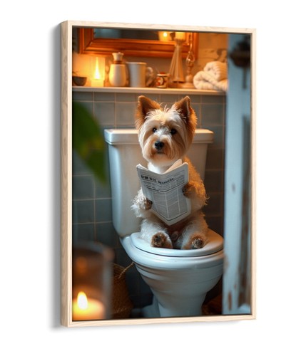 Yorkshire terrier toilet - on,