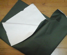 Green canvas rubberised back
