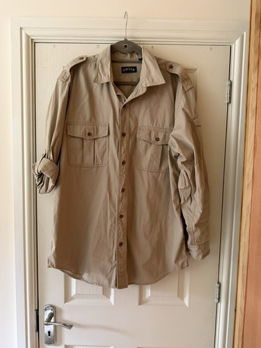 Orvis shirt mens large beige - large,