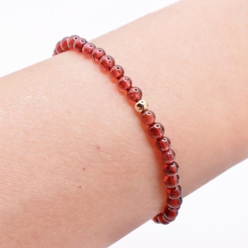 Red garnet 4mm smooth - a++,