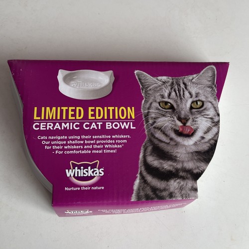 Whiskas ceramic cat bowl - , white