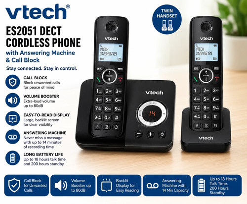 Vtech es2051 dect cordless - dect,