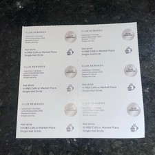 M&S Hot Drinks Vouchers x 6 Valid Til 31 December 2025
