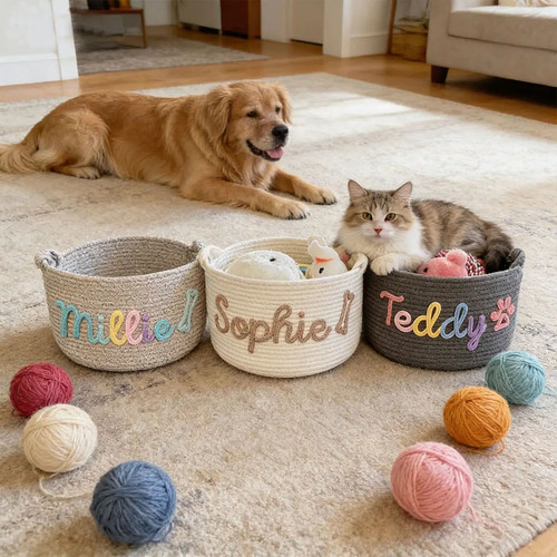 Personalised dog cat - name, toy