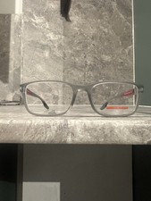Prada VPS 09O 14C-1O1 Smokey Grey Clear Eyeglasses Glasses Frames Eyewear