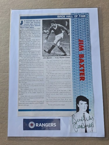 Jim baxter rangers - rangers, hall