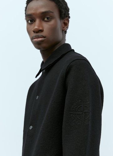 Stone island wool overshirt - wool,