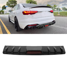 Black Rear Bumper Diffuser Lip Spoiler Canard kits Black For Audi A4 B9.5 Sedan