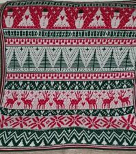 handmade crochet  Christmas Themed mosaic blanket