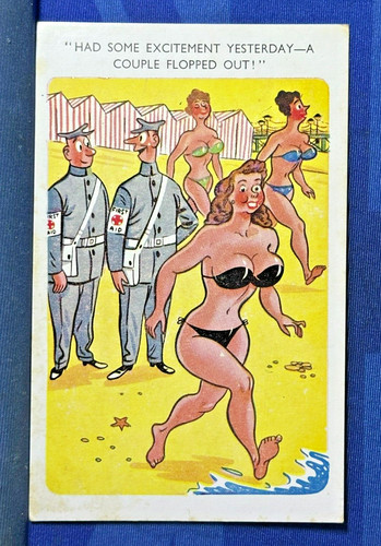 Saucy comic postcard 1960s - saucy,