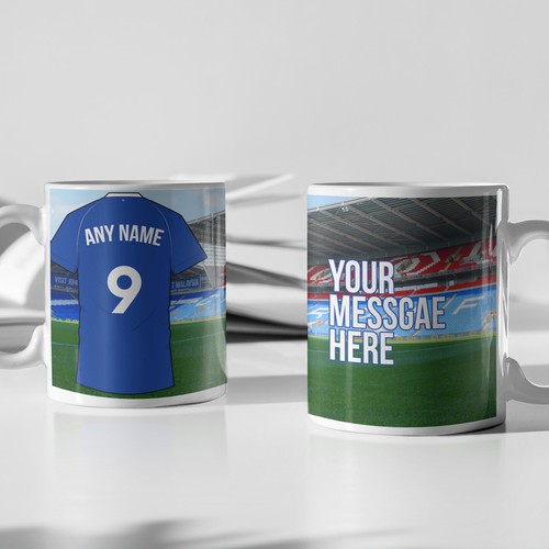 Personalised cardiff city mug - cardiff,