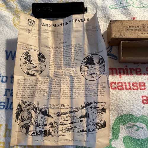 Vtg army locators level - army,