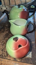 carlton ware Apple tea set Teapot Sugar Bowl Jug Fun Kitsch 