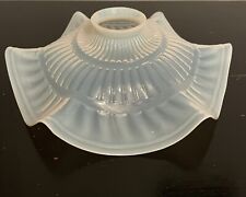 Vintage Vaseline Glass Shade Ribbed Glass