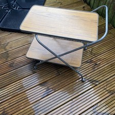 Folding metal tea trolley 