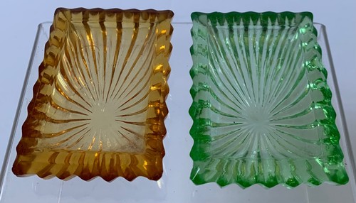 Pair vintage glass art - vintage,