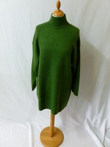 Zara green polo neck long - green,