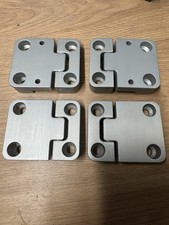 Defender 90 Billet Alluminium Front Door Hinges Silver (B GRADE)