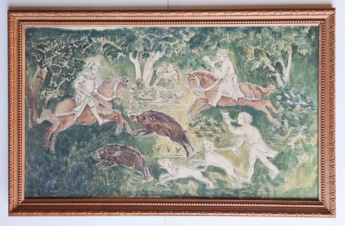 Antique oil painting - antique,