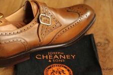 Joseph Cheaney Humphrey Monk Buckle Tan Brown Leather Shoes Men's UK 7.5 US 8.5