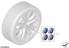 BMW Genuine Hub Cap Kit 50 Years M 112mm Fits G42 G87 G20 G20 LCI 36125A57484