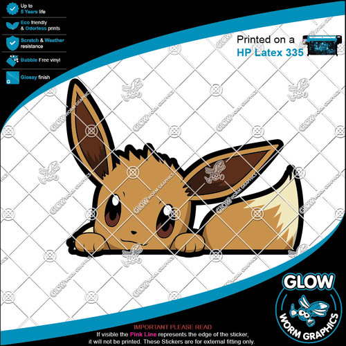 Pokemon eevee peeking - eevee, car