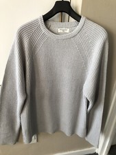 Mens Primark Beige Cable Knit jumper Cardigan Long Sleeve Size Large