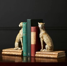 OKA Lakadema Leopard  Bookends