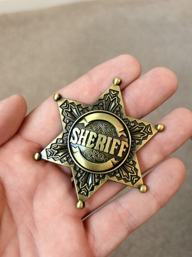 Metal sheriff star badge - sheriff,