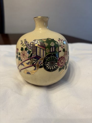 Vintage japanese satsuma vase - vintage,