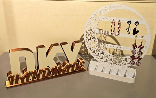White oval plastic - white, jewellery
