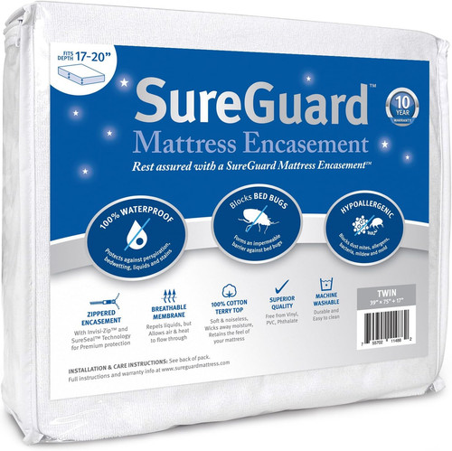 Twin mattress encasement 20 - mattress, 17-20
