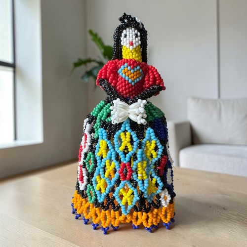 Zuni style beaded doll lady - zuni,