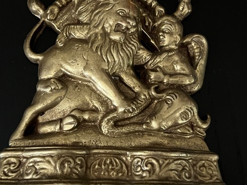 Hindu warrior goddess brass - goddess,