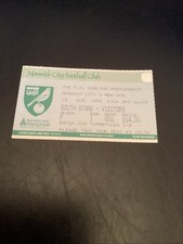 Norwich City v Manchester United 1993/94 Match Ticket